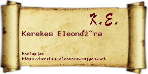 Kerekes Eleonóra névjegykártya