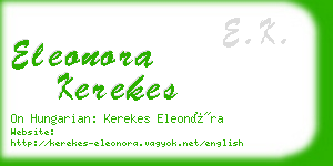 eleonora kerekes business card